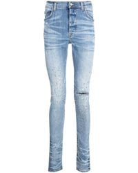 Amiri - Crystal-embellished Slim-fit Jeans - Lyst