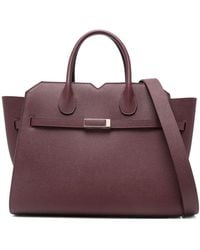 Valextra - Rectangle Leather Tote Bag - Lyst