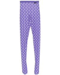 Marine Serre - Crescent Moon-Print Tights - Lyst