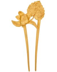 Oscar de la Renta - Flower Leaf Hair Pins (Set Of Two) - Lyst