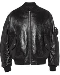 Prada - レザーボンバージャケット - Lyst