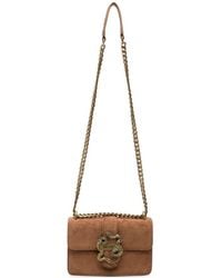 Just Cavalli - Snake-Plaque Suede Shoulder Bag - Lyst