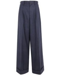 Junya Watanabe - Pinstripe-Pattern Pleated Trousers - Lyst