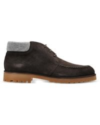 Eleventy - Suede Lace-Up Ankle Boots - Lyst