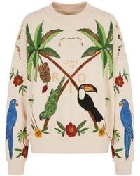 FARM Rio - Bird-Embroidered Sweatshirt - Lyst