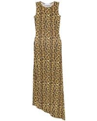 Marine Serre - Snake-Print Asymmetric Dress - Lyst