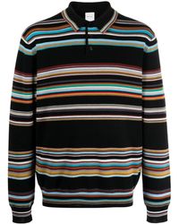 Paul Smith - Signature Stripe Merino-wool Polo Shirt - Lyst