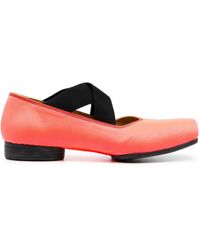 Uma Wang - Square-toe Leather Ballerina Shoes - Lyst