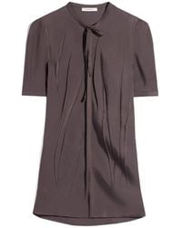 Lemaire - Gekreukte Getailleerde Blouse Van Poly Viscose Twill - Lyst