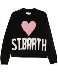 MC2 Saint Barth - Kyla Heart-Intarsia Logo-Knit Sweater - Lyst