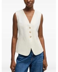 BOSS - V-Neck Buttoned Waistcoat - Lyst
