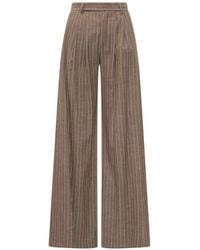 LE SULLY STUDIO - Pinstripe Pleated Trousers - Lyst