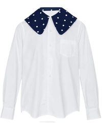 Comme des Garçons - Chemise À Col À Pois - Lyst