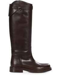 Poeve - Fibi Buckle-Strap Leather Boots - Lyst