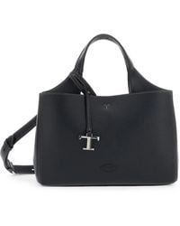 Tod's - T Timeless Pebbled Handbag - Lyst