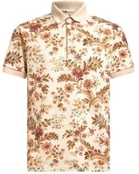 Etro - Floral-Print Polo Shirt - Lyst