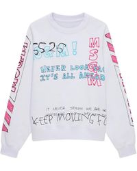 MSGM - Sudadera Con Detalle Estampado - Lyst