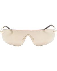 Oliver Peoples - Mirrored Rimless Biker Sunglasses - Lyst