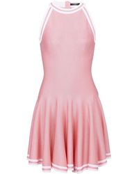 Balmain - Contrast-Knit Sleeveless Skater Dress - Lyst