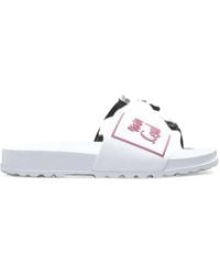 Versace Jeans Couture - Logo-Print Slides - Lyst