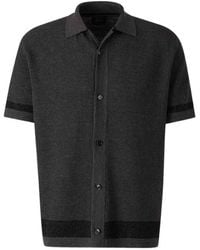 Brioni - Gebreid Overhemd Met Korte Mouwen - Lyst