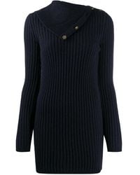 Saint Laurent - Fold-Over Collar Jumper - Lyst