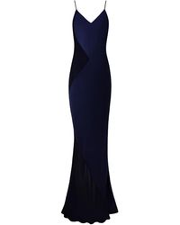Alejandra Alonso Rojas - Diana Satin-Paneled Slip Maxi Dress - Lyst