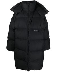 Off-White c/o Virgil Abloh - Logo-print Puffer Coat - Lyst