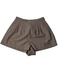 STAUD - Magpie Pleated Shorts - Lyst