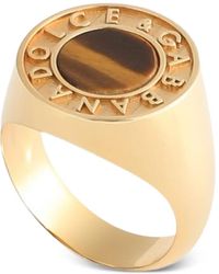 Dolce & Gabbana - Ring Mit Logo-Prägung - Lyst