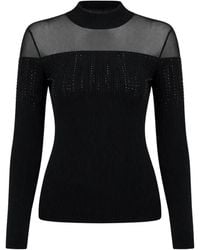 Guess - Eco Jeena Strass-Embellished Panelled Sweater - Lyst