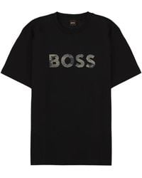 BOSS - T-Shirt En Coton À Logo Imprimé - Lyst