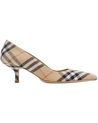 Burberry - Check Dame Pumps 55mm - Lyst