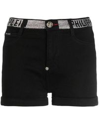 Philipp Plein - Logo-Embellished Denim Shorts - Lyst