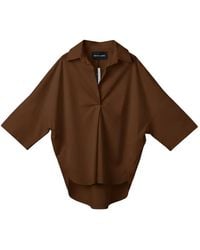 Ralph Lauren - Oversized Pleated Shirt - Lyst