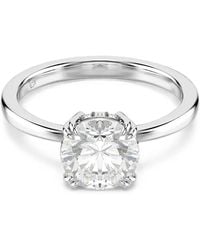 Swarovski - Stilla Crystal-Embellished Solitaire Ring - Lyst