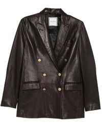Tagliatore - Josie Double-Breasted Leather Jacket - Lyst