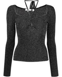 A.L.C. - Blusa de punto con acabado metalizado - Lyst