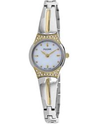 Pulsar - Classic Crystal-Embellished 20Mm Watch - Lyst