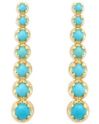 Jennifer Meyer - Mini Ohrstecker mit Türkis - Lyst