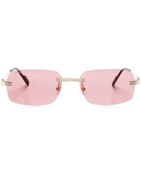 Cartier - Rectangle-frame Sunglasses - Lyst