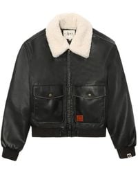 A Bathing Ape - Pocket Shearling-Collar Jacket - Lyst