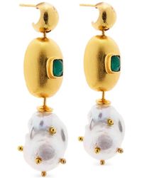FENOMENA - Pendientes Tokyo Con Perla - Lyst