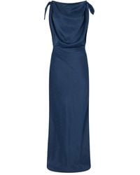 Roberto Cavalli - Silk Midi Dress - Lyst