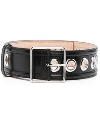 McQueen - Eyelet-Embellished Detail Belt - Lyst