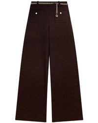 Maje - Pantalones Rectos Con Cinturón De Cadena - Lyst