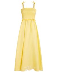 KARL LAGERFELD - K/Signature Maxi Bow-Detail Sheer Dress - Lyst