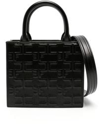 Elisabetta Franchi - Logo-Embossed Faux-Leather Tote Bag - Lyst