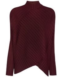 Elena Miro - Ribbed-Knit Asymmetric Sweater - Lyst