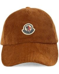 Moncler - Logo-Patch Corduroy Baseball Cap - Lyst